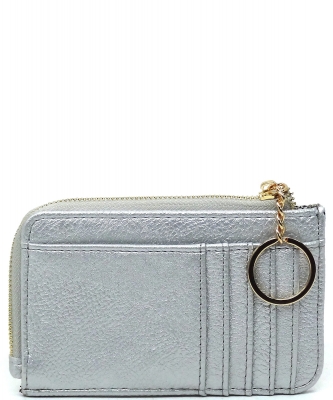 Fashion Card Holder Keychain Wallet AD003 SILVER